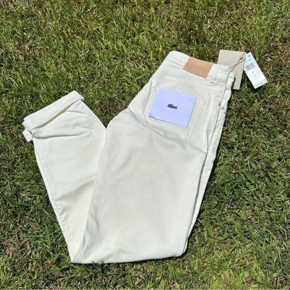 Lacoste men’s beige slim fit jeans